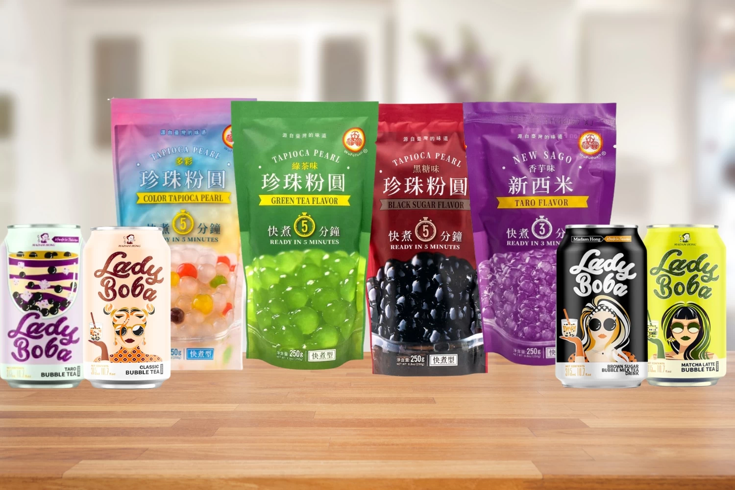 Bubble tea set s tapioka kuglicama i Lady Boba napitcima