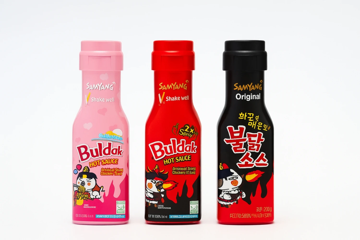 Buldak korejski umaci – Carbonara, 2x Spicy, Original