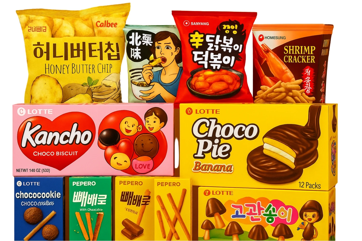 Korejske grickalice: Pepero štapići, Choco Pie i ostali Lotte i Nongshim proizvodi