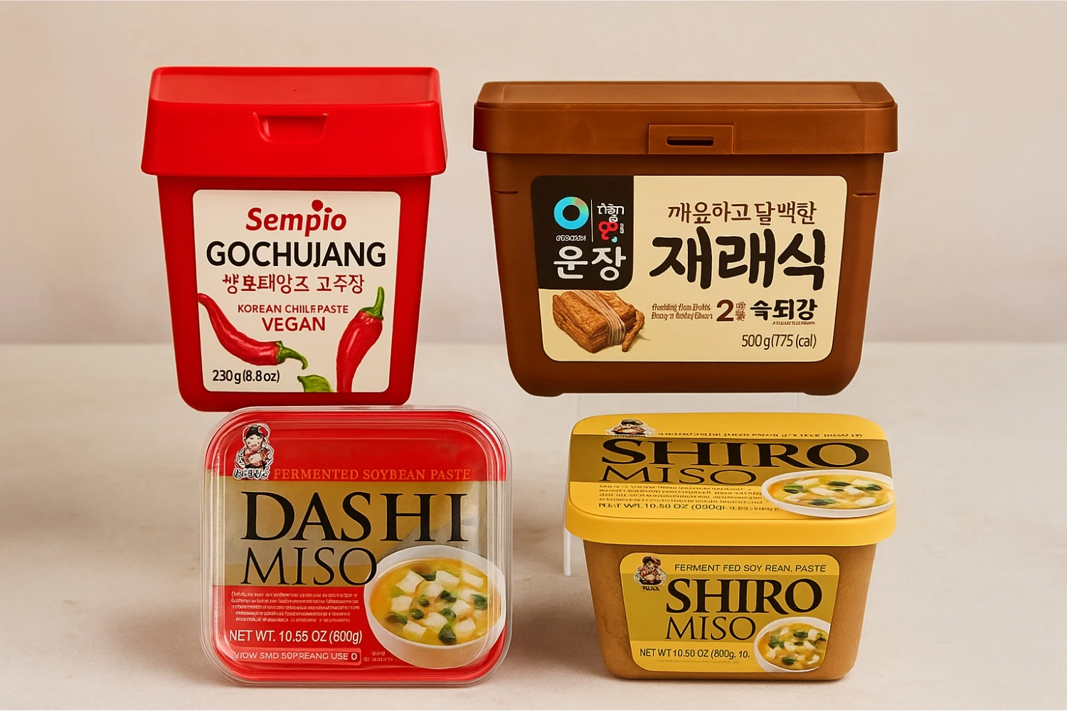 Gochujang, doenjang i miso paste iz Koreje i Japana