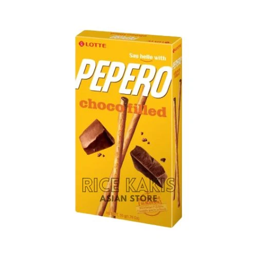lotte-pepero-choco-filled-stapici-39g.jpg Lotte Pepero čokoladno punjeni štapići, pakiranje od 39g, hrskavi štapići s bogatim čokoladnim punjenjem.