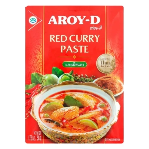 crvena-curry-pasta-aroy-d-50g.jpg Pakiranje Aroy-D Red Curry paste 50g s tajlandskim začinima