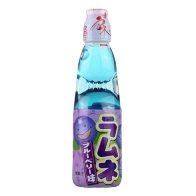 Ramune blueberry Japanese soda with marble ball